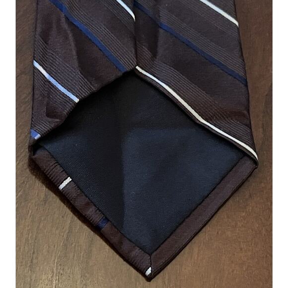 Michael Michael Kors Brown Blue 100% Silk Men’s Neck Tie Made In China - Picture 2 of 9